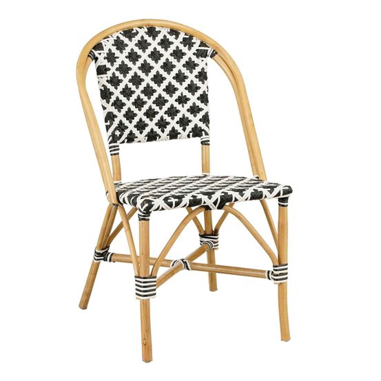 Mica decorations chaise de jardin mandox - 51x57x45 cm - rotin - blanc