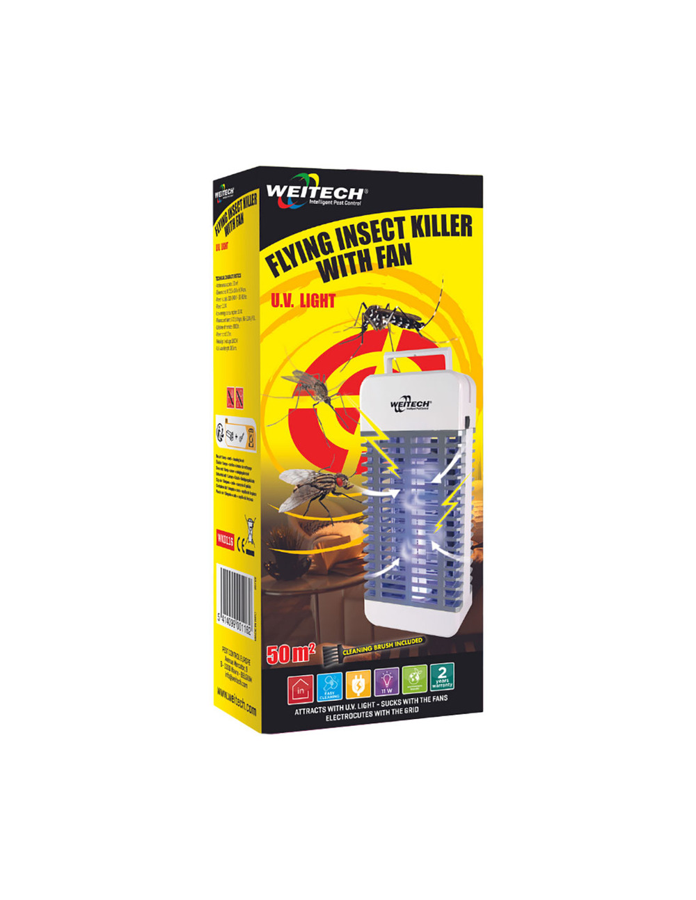 Exterminateur d'insectes avec lumière uv et aspirateur weitech