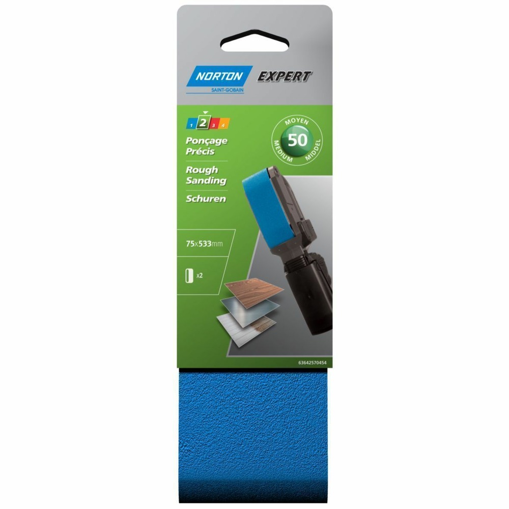 2 bandes corindon expert 75 x 533 mm (grain 50)