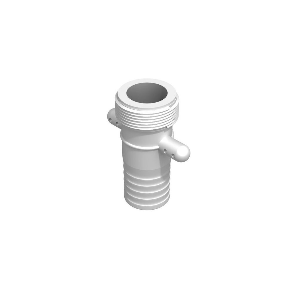 Raccord cranté male 1''1/2 bsp - male cannelé droit 38mm