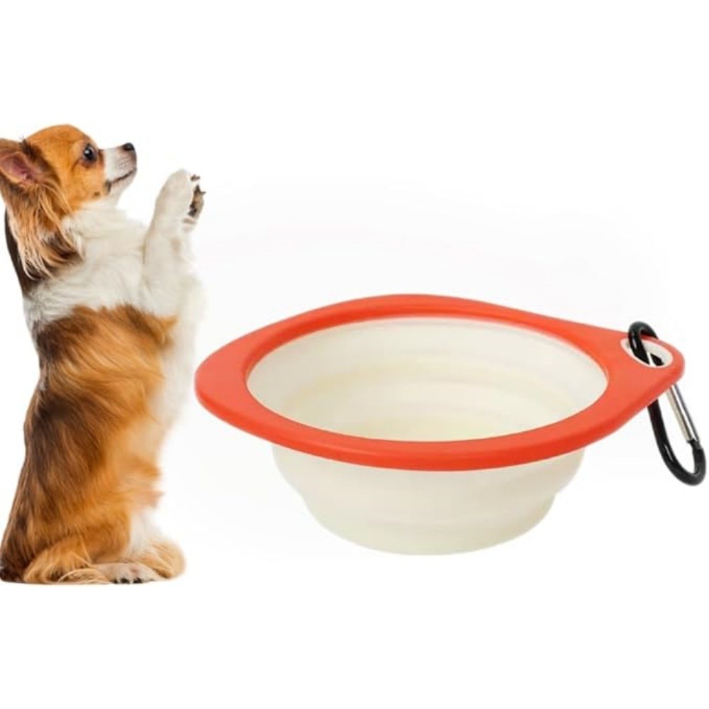 Bol de nourriture pour chien en silicone pliable dtopbuyage