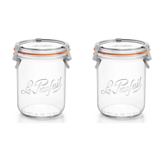 Lot de 2 bocaux bistrot 580 ml le parfait®
