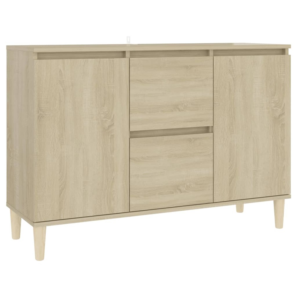 Buffet bahut commode armoire meuble de rangement organisateur cuisine salle de séjour salon sonoma 101 x 35 x 70 cm bois d'in