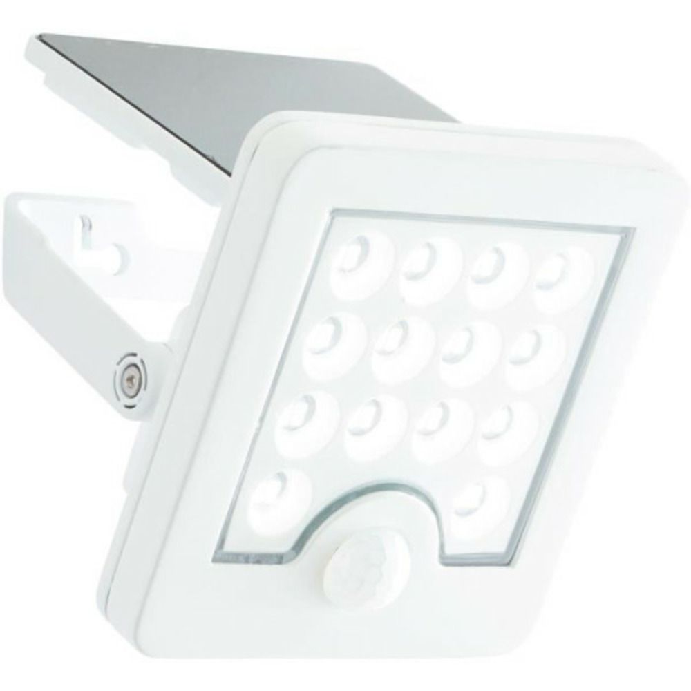 Applique extérieure - - luton - led et solaire - détecteur de mouvement - plastique et métal - 4 w - blanc
