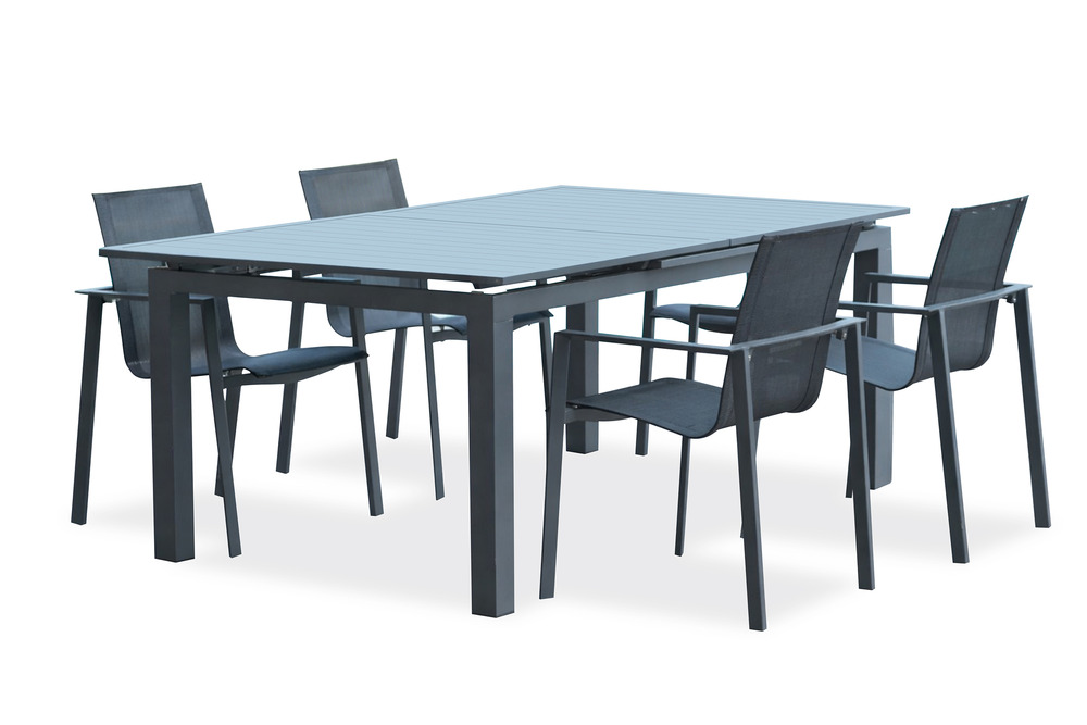 Ensemble repas miami 4 places en aluminium