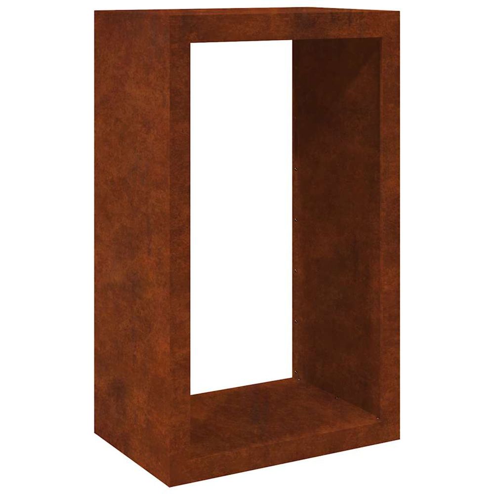 Étagère à bois 60x40x100 cm acier résistant aux intempéries