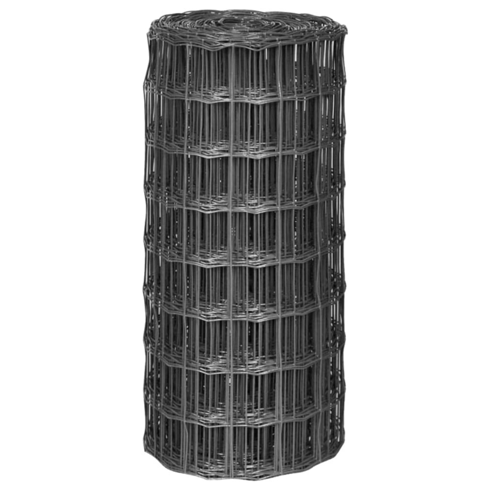 Clôture euro acier 10 x 0,8 m gris