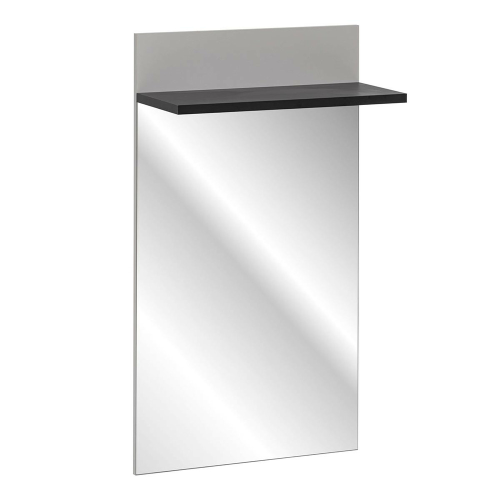 Miroir mural avec étagère 