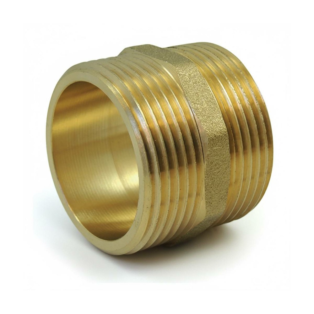 Mamelon égal laiton mâle/mâle pn16 - raccord filetage gaz pour plomberie - 1''