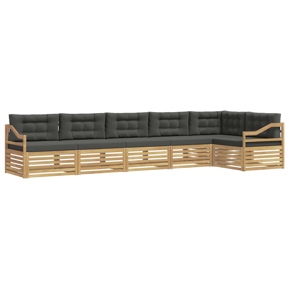 Ensemble de canapés d'extérieur 6 pcs blanc et anthracite