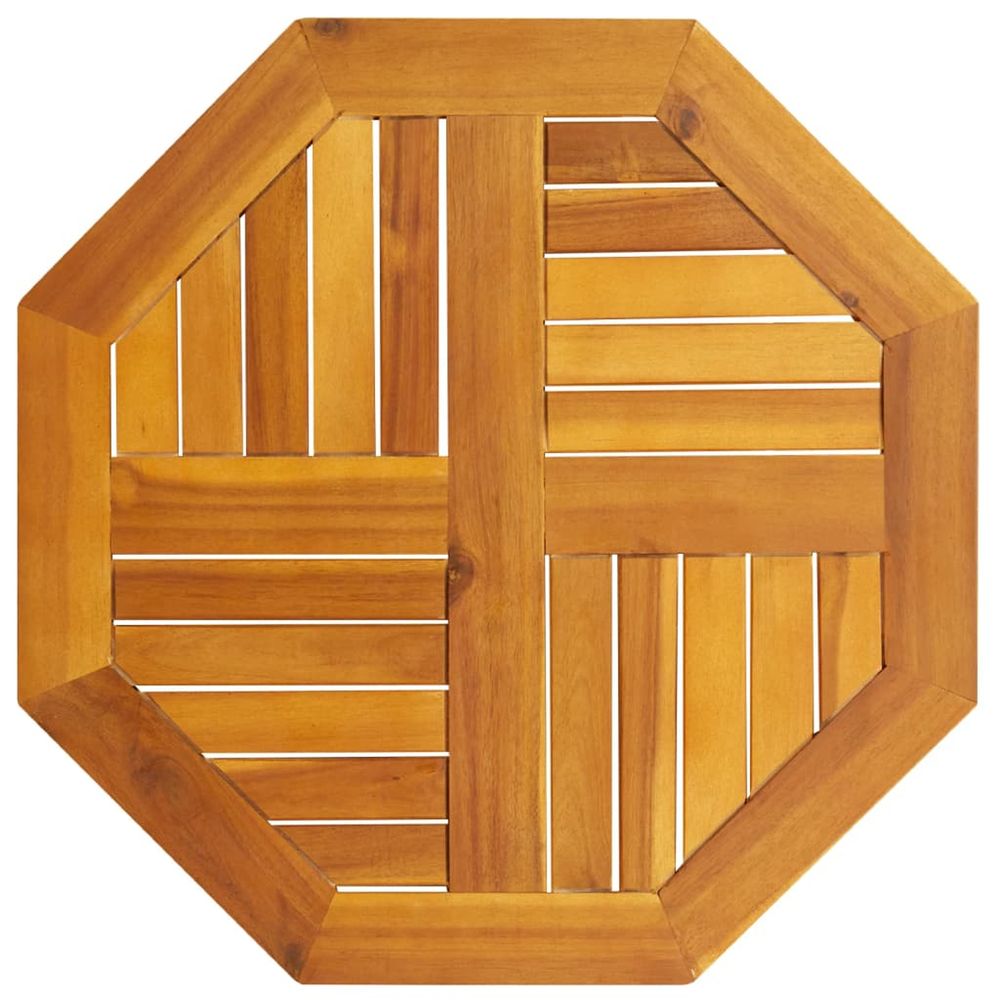 Dessus de table 60x60x2 cm octogonal bois massif d'acacia