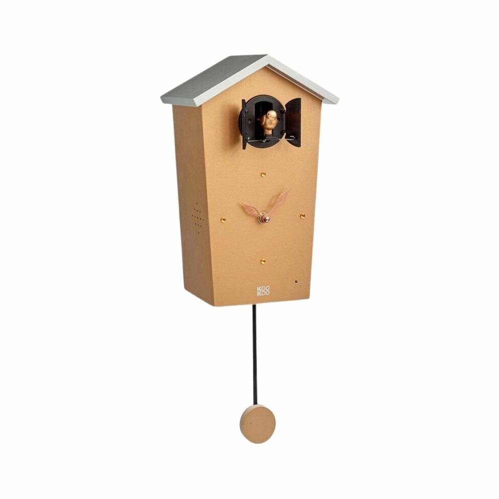 Horloge birdhouse chants d'oiseaux kookoo - dorée ( edition limitée )