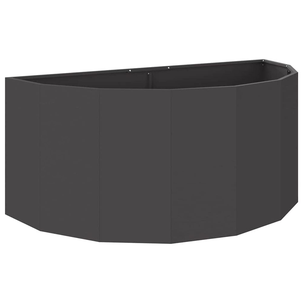 Jardinière noir 120 x 60 x 50 cm acier