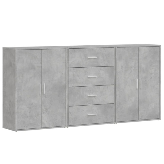 Buffet bahut commode armoire meuble de rangement organisateur cuisine salle de séjour salons 3 pcs 60 x 31 x 84 cm bois d'ing