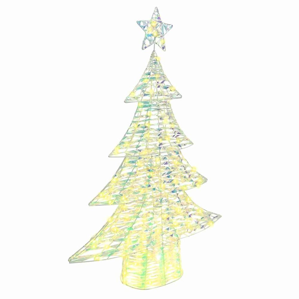 Sapin de noël 120 led blanc chaud 120,5 cm pet