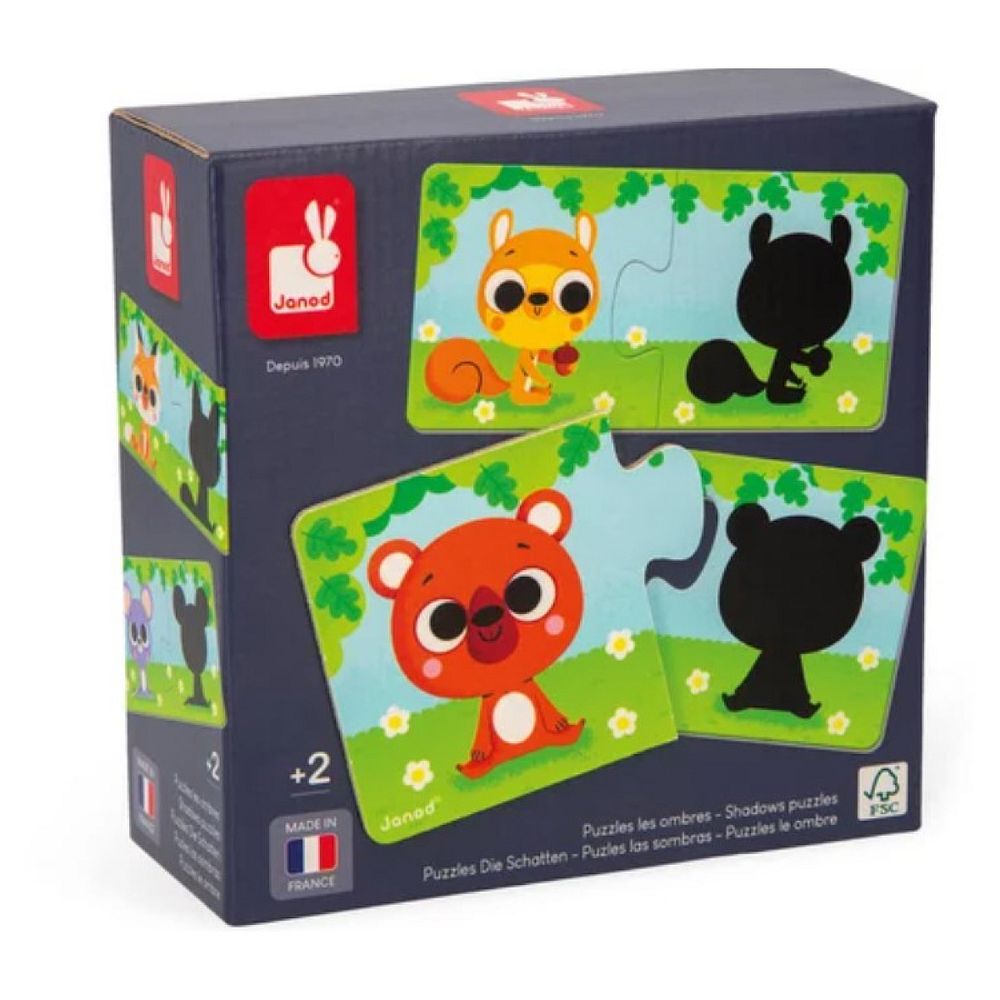 Puzzle les animaux et leur ombre - janod