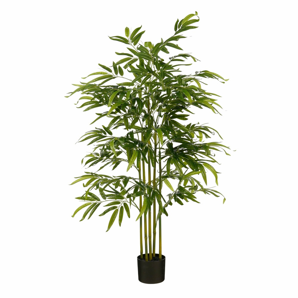 Mica decorations fausse plante - bambou plante artificielle en pot - h150 x ø60 cm - vert
