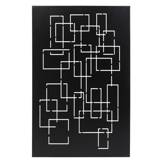 Plaque murale géométrie noire l80 h120