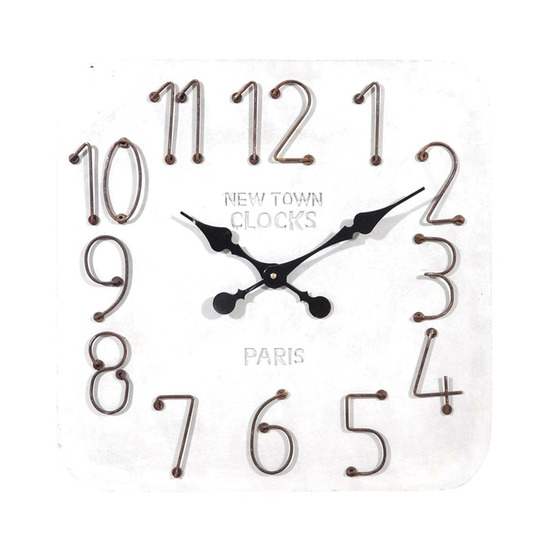 Horloge carrée en résine new town