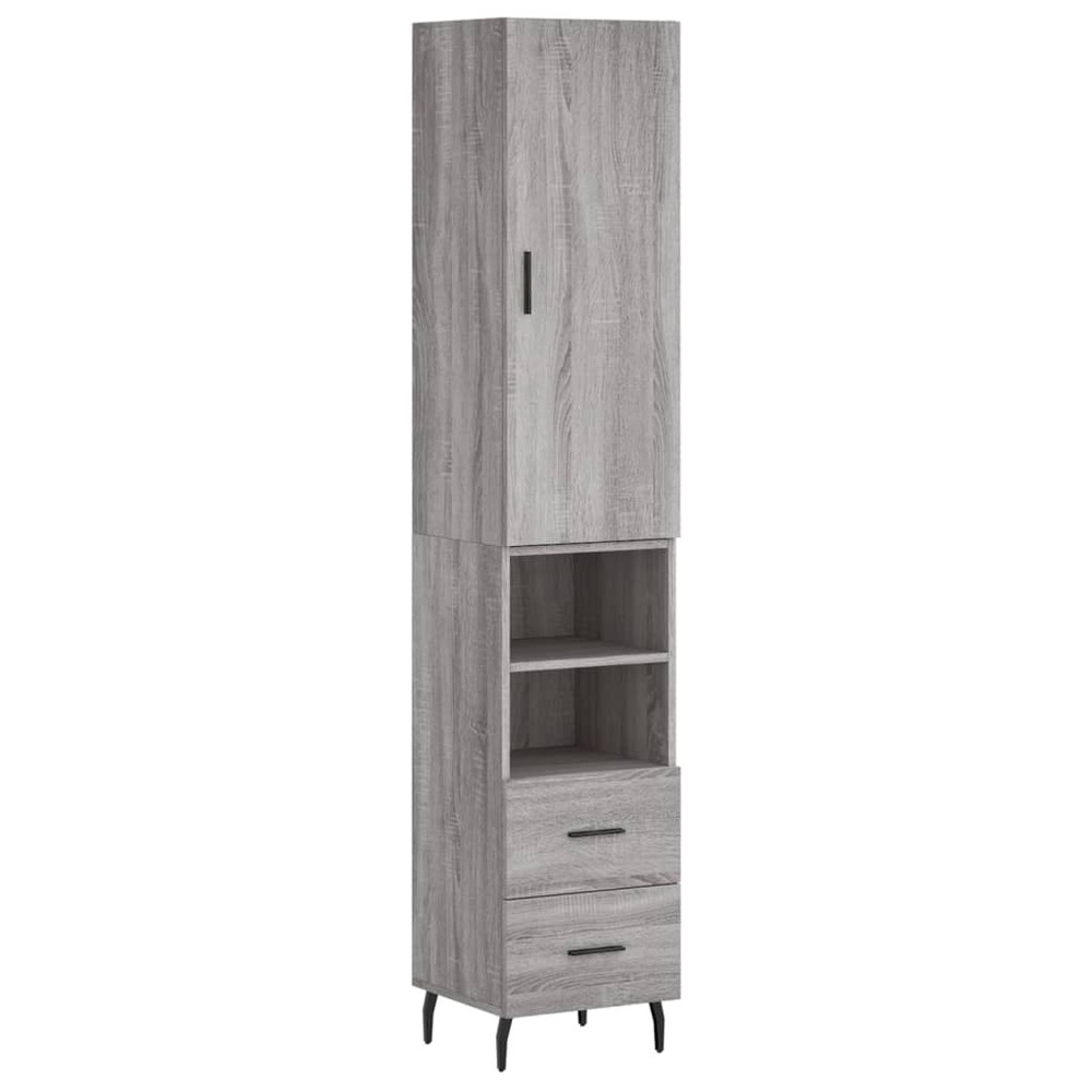 Buffet bahut commode armoire meuble de rangement organisateur cuisine salle de séjour salon haut sonoma 34,5 x 34 x 180 cm bo