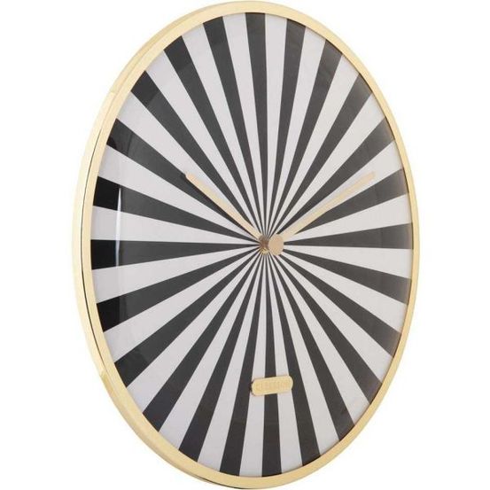 Horloge en métal candy swirl dome noir