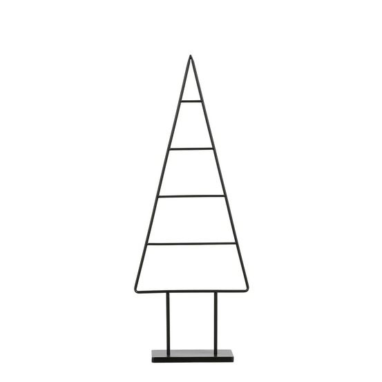 Mica decorations décoration de sapin de noël - l34 x l12 x h90 cm - fer - noir