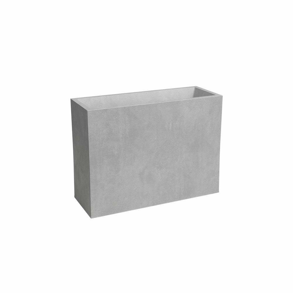 Jardiniere - plastique - gris clair - 80 cm - 50 l - sydney - artevasi