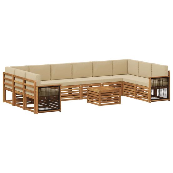 Ensemble de canapés d'extérieur 8 pc naturel