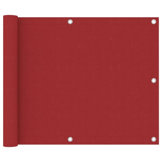 Écran de balcon rouge 75x500 cm tissu oxford