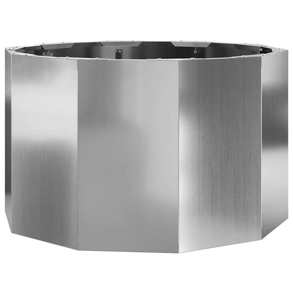 Jardinière d'extérieur argent 60 x 60 x 35 cm acier galvanisé