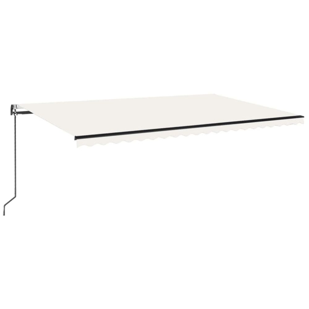 Auvent automatique avec capteur de vent et led 500x350 cm crème