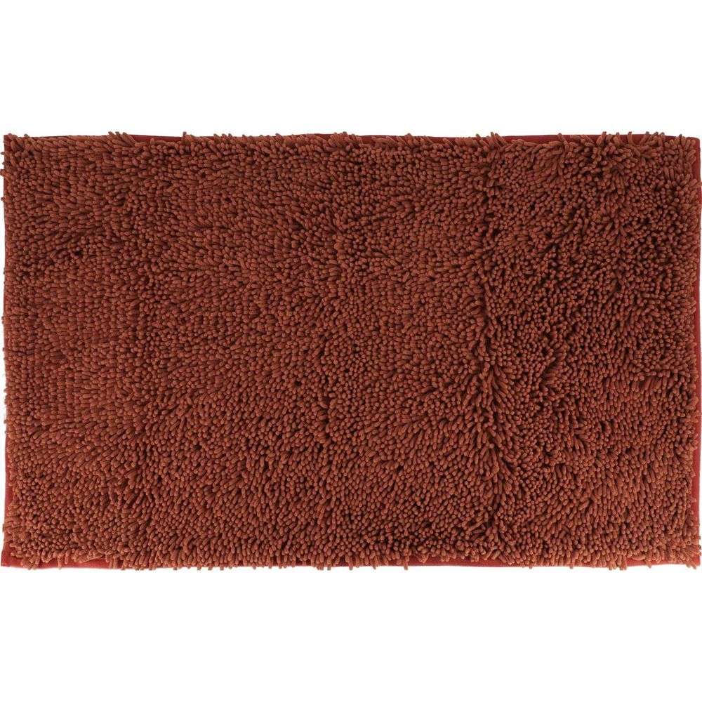Tapis microfibre petite chenille 50x80 cm - cuivre