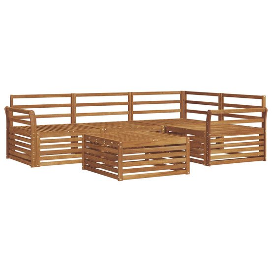 Ensemble de canapés d'extérieur 5 pcs naturel