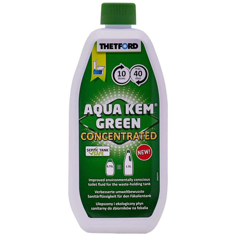Produit toilette chimique camping-car, aqua kem green 0,75 liter konzentrat, liquide toilette chimique