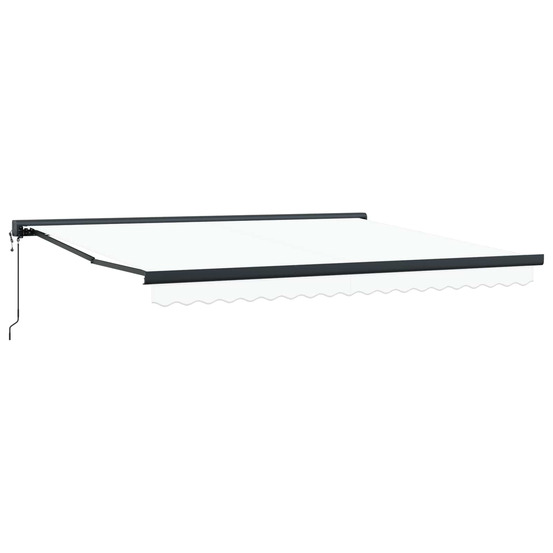 Auvent blanc 400 × 300 cm polyester et aluminium