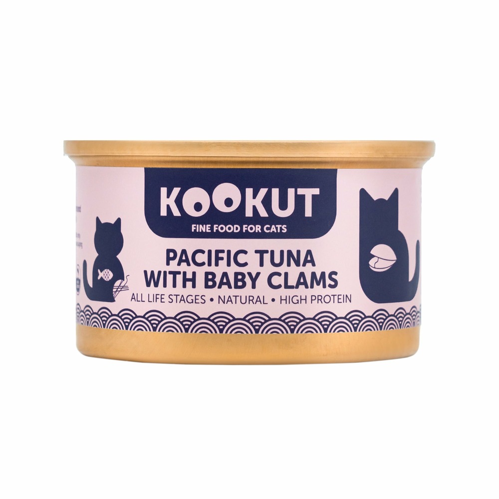 Patée pour chat - 70g - thon du pacifique et coques - naturel - kookut - nourriture/alimentation pour chat