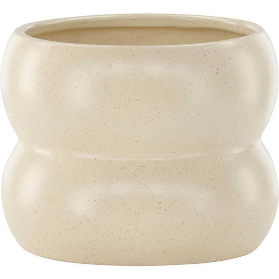 Cache pot dapne 16*16*13cm beige et noir