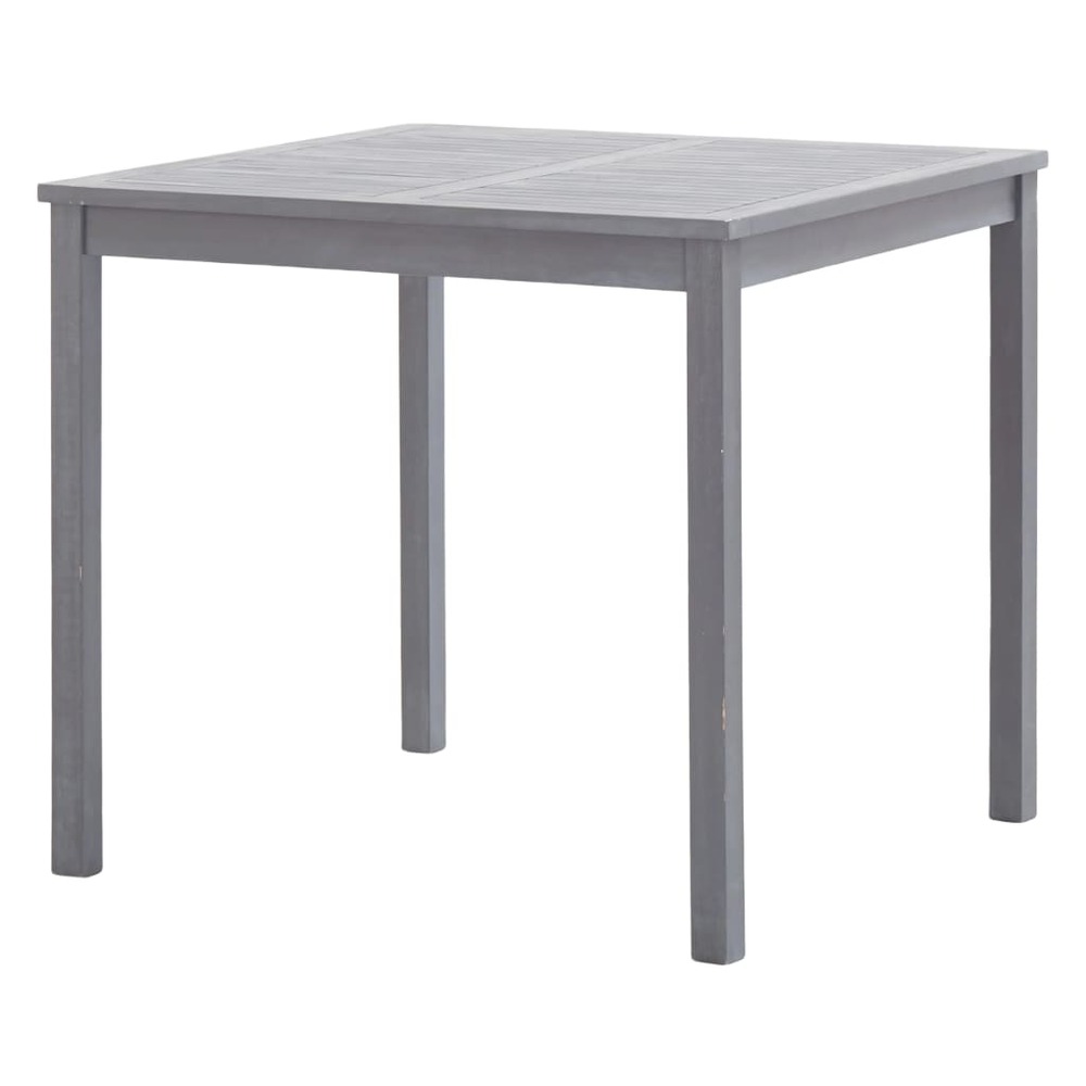 Table de jardin gris 80x80x74 cm bois d'acacia massif