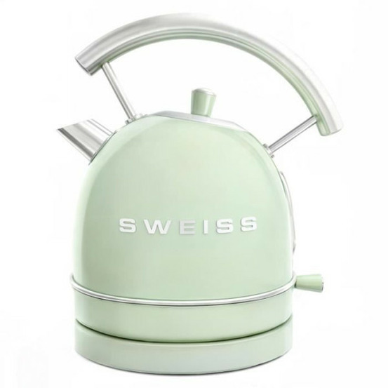 Bouilloire electrique vintage - - ktl7 - 2200 w - 1,8 l - socle 360° - vert