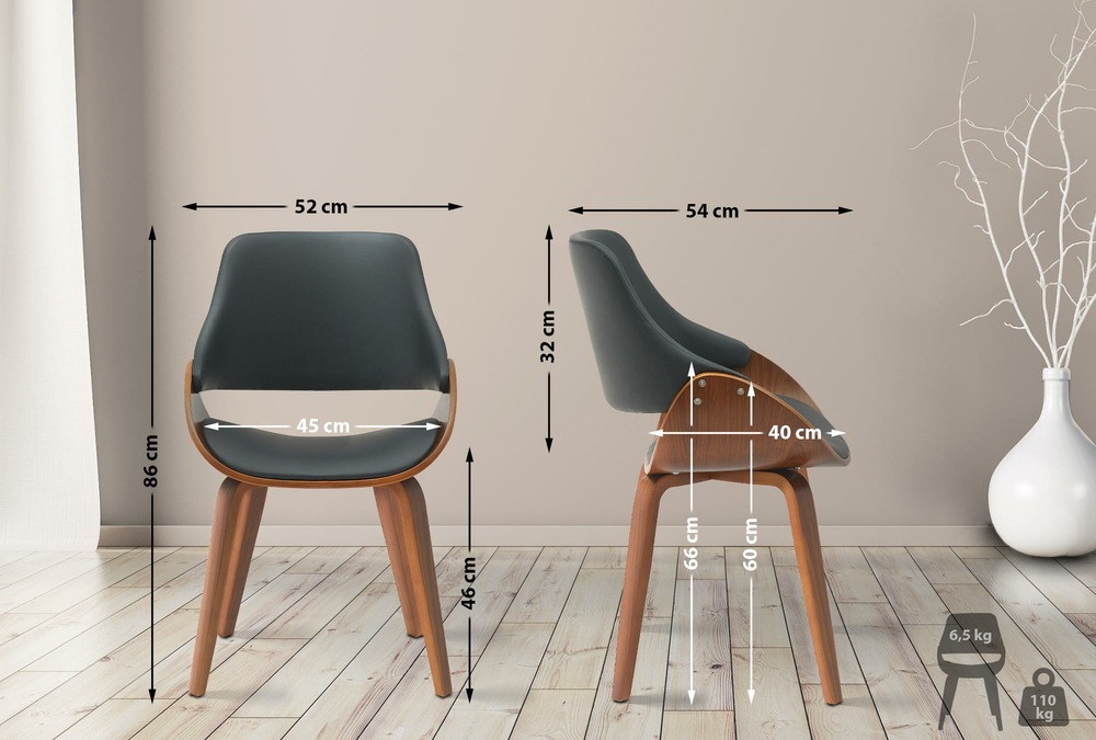 Chaise de salle à manger vangale simili cuir