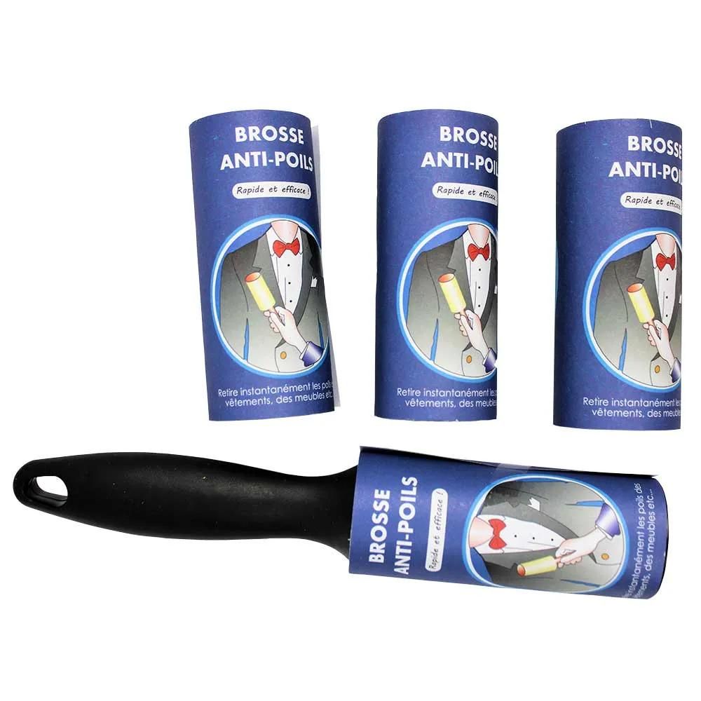 Brosse adhésive + 3 recharges anti-peluches nettoyage textile