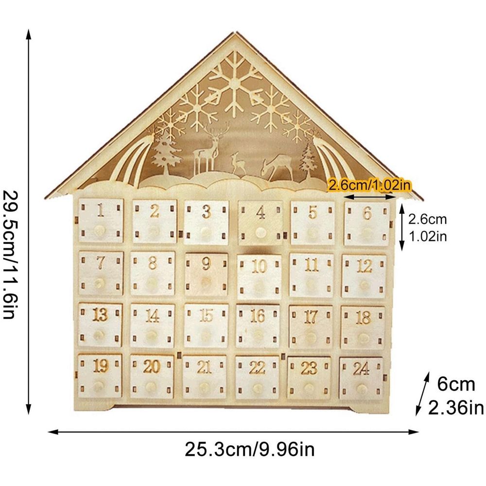 Calendrier de l'avent maison rennes avec led