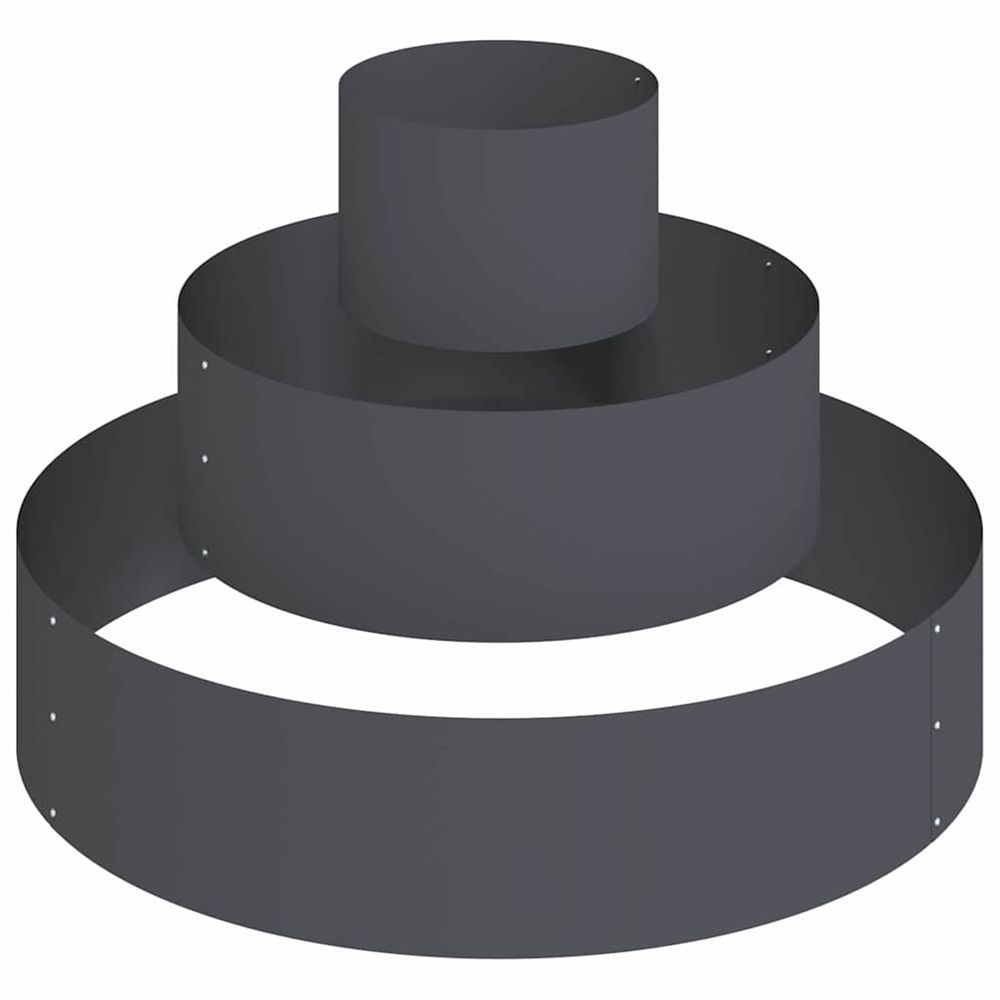 Cache-pot de jardin anthracite 90 x 90 x 20 cm