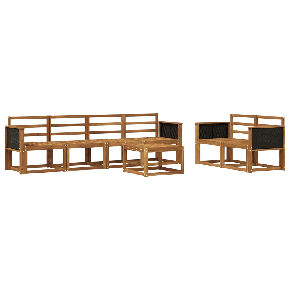 Ensemble de canapés d'extérieur 6 pcs naturel