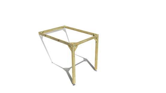 Pergola bois • 2m x 3m • adossée • cadre simple • livraison comprise