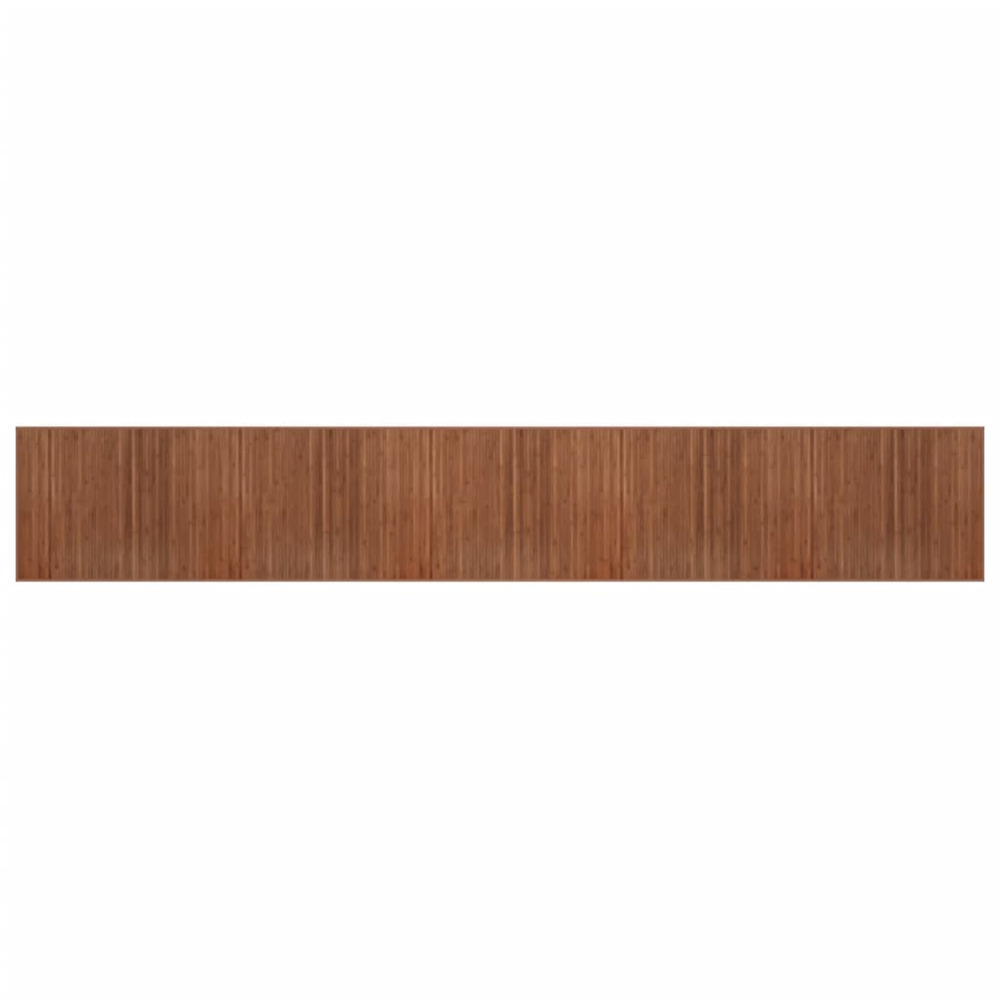 Tapis rectangulaire marron 80x1000 cm bambou