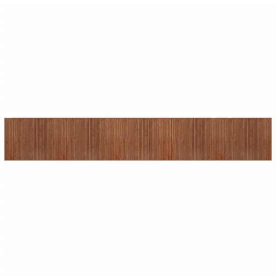 Tapis rectangulaire marron 80x1000 cm bambou