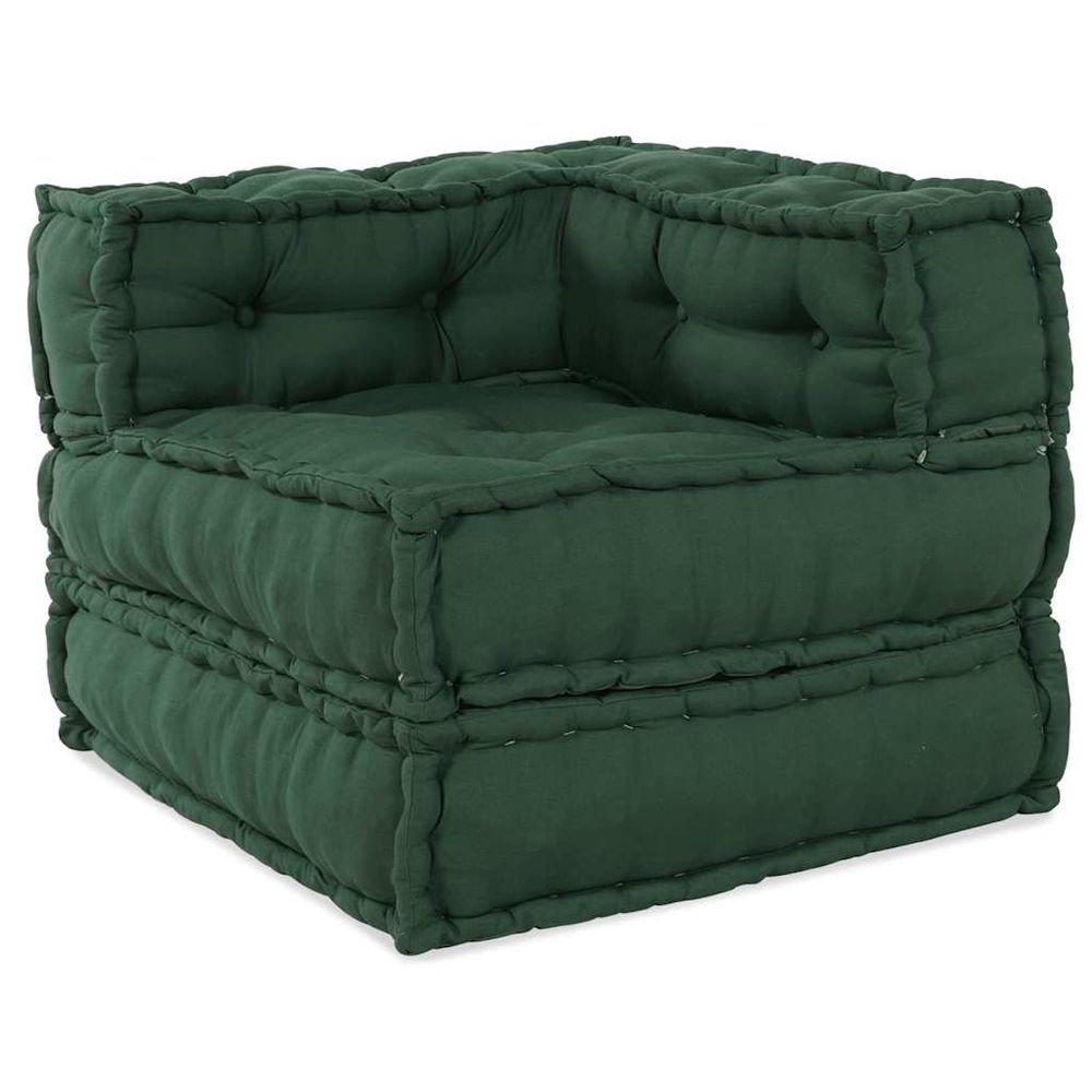 Canapé modulaire vert 70x70x54 tissu