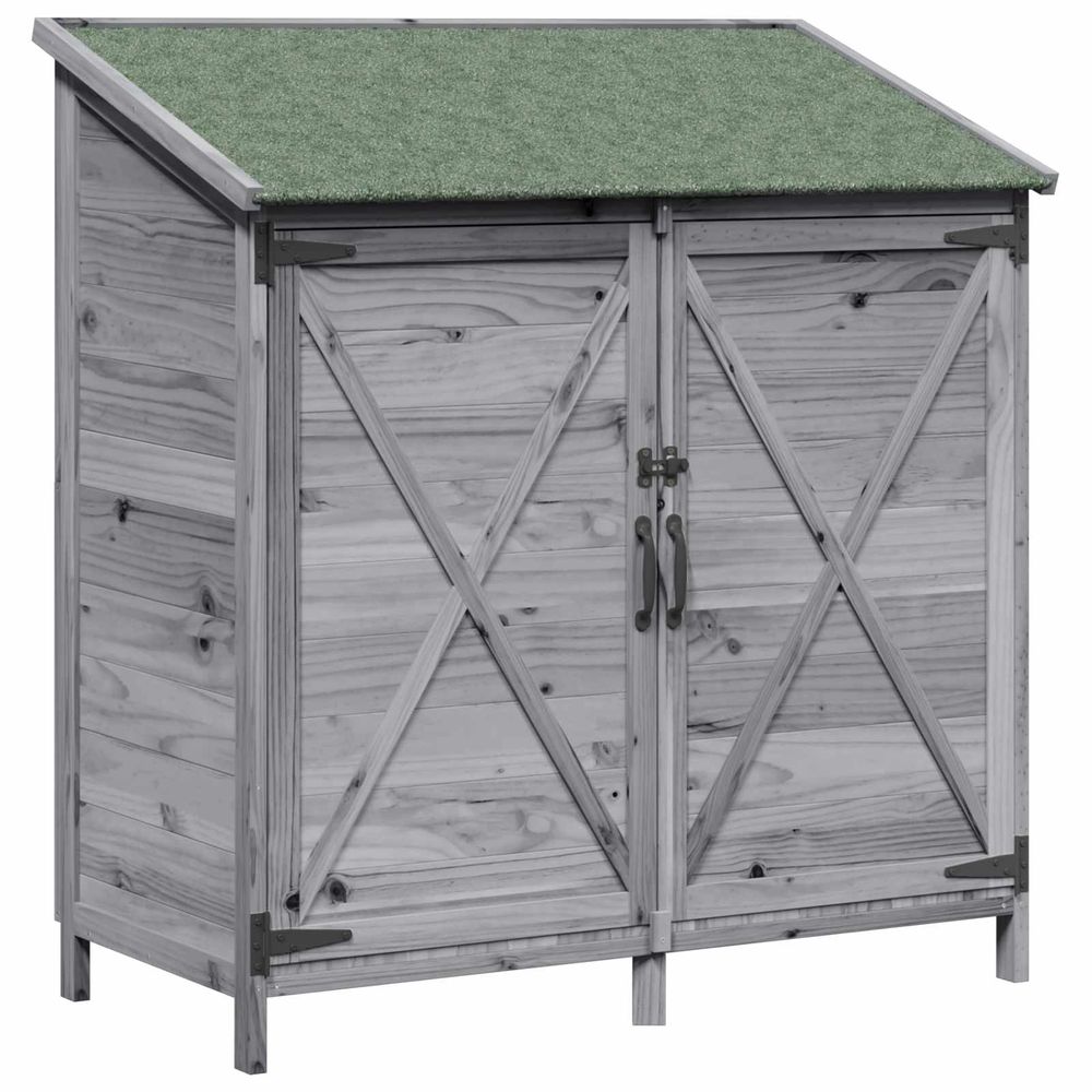 Abri de jardin gris 106 x 56 x 113,5 cm bois de sapin massif