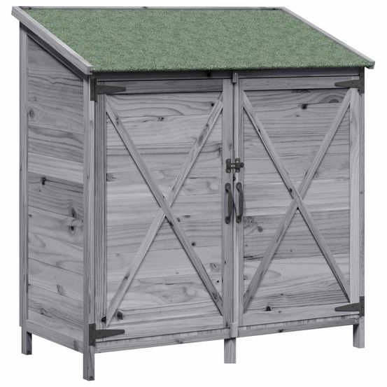 Abri de jardin gris 106 x 56 x 113,5 cm bois de sapin massif